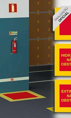 Adesivo demarcação de solo extintor Adesivo demarcação de solo extintor